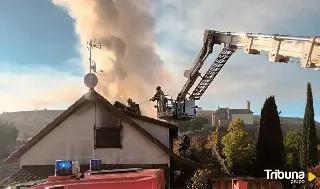 Los bomberos de Soria intervienen en un incendio en Garray